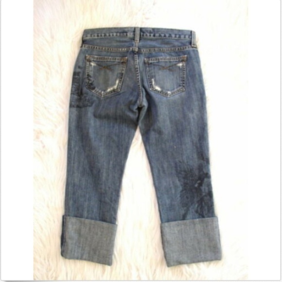 Gap Straight Boy Cut Distressed Jolly Roger Jeans - Picture 6 of 8